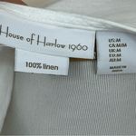 House of Harlow 1960 White Linen Embroidered Boxy Fit Top M White Size M Photo 2