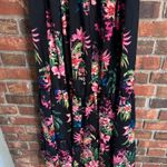 INC  womens floral tiered tropical vacation beach maxi dress black Small Photo 2