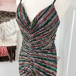 Dress the Population Viviane Rainbow Sequin Ruched Mini Dress Sz S NWT Photo 4