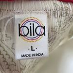 Bila Boho Paisley Peasant Ruffle Tank Top Large Red Photo 5