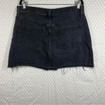 Madewell Black Rigid Denim A Line Skirt Photo 4