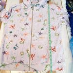Hill House  Purple Sea Creatures Hooded Terry Cloth The Allie Zip Up Size Medium Photo 8