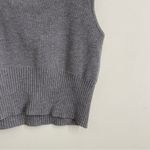 H&M Knit Wool Blend Cropped Sleeveless Top Gray Square Neck S Photo 5