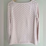 Loft Pink Pointelle Sweater Size Large Photo 5