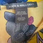 Kate & Mallory  floral yellow high low ruffle hem tunic top S Photo 3