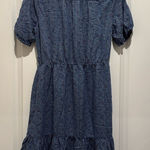 Lucky Brand 🍀 Women’s Blue With White/Red Polka Dots Casual Summer Dress Size M Photo 0