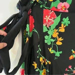 CAbi  Drama Skirt Black Floral‎ Print Black Wrap Midi Style Size Medium Womens Photo 8