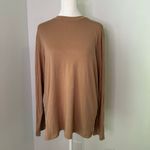 SKIMS Boyfriend light brown long sleeve t-shirt top size M Photo 2