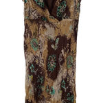 Style & Co  Woman Brown Floral Flutter Sleeve V Neck Midi Dress Size 16W Photo 0