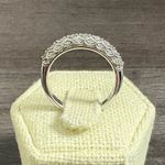 14K White Gold Diamond Band Promise Engagement Ring Silver Photo 2