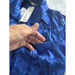 ZARA NWT Wrap Dress Royal Blue Satin Women's XS Wedding Guest Cocktail Short Photo 5