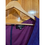 Tadashi Shoji Tadashi Collection Silk Purple Pleated Formal Gown Twist Bodice Cap Sleeve Long Photo 1