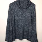 Loft  Women’s Alpaca Blend Gray Knit Cowl Neck Wide Long Sleeve Sweater Photo 0
