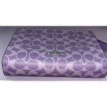 Coach NWT Slim Crossbody Bag In Signature Canvas Purple Iris Silver CBM46 Photo 9