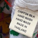 Free People Momo for Embroidered Kaftan One Size White Floral Crochet Silk Photo 5