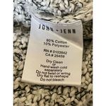 John + Jenn S1 Gray Waffle Cable Knit V Neck Sweater Size Small Photo 4