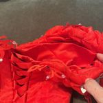 Women’s Red Fairy Tale Prom Party Dress Butterflies Corset Back Size 4 NWT Photo 11