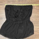 Bebe 2B Strapless Ruffle Top Black Size Medium Photo 6