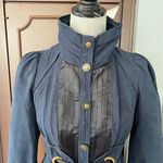 Double Zero Steampunk Faux Suede Trench Coat Photo 4