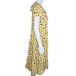 Topshop  Dress Womens 4 Petite Yellow Black Daisy Print Grandad Shirt‎ Dress Boho Photo 1