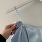 Mac Duggal Blue Strapless Bow Mermaid Gown Photo 14