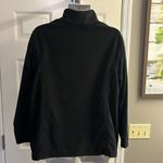 Land’s End Women Black Long Sleeve Antistatic Pullover ZipUp Fleece Photo 6