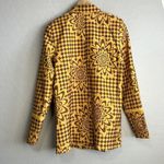 Keepsake  the Label AUDREY BLAZER Womans XS Checkered Floral Yellow Brown New Photo 7