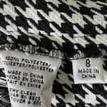 Nine West Houndstooth Straight Leg Pants Womens 8 Black White Classic Workwear Photo 5