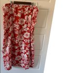 Old Navy sz XXL Womens Linen Red Floral Print Stretchy Pull On Maxi Dress Beach Photo 4