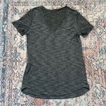 Lululemon  What the Sport Short Sleeve V-Neck Tee Heathered Black & Grey Small Photo 8