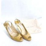 Jimmy Choo  slingback peep toe heels nude patent leather stiletto size 41 Photo 1