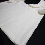 Madewell NEW  Crosshatch Ruffled‎ Top, XXS, white Photo 12