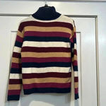 st. john's bay St. John’s Bay multicolored turtle neck sweater with side buttons size XS. Photo 5