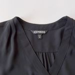 EXPRESS  Semi Sheer Sleeveless V Neck Black Top Size XS Photo 1
