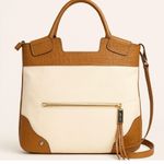Foley and Corinna Mid City Canvas & Leather Tote Tan Photo 0