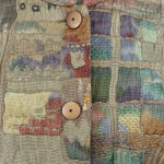 Orvis Vintage  Patchwork Quilted Embroidered Button Down Jacket Women Size Large‎ Photo 2