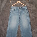 American Eagle Dreamy Drape Super High Rise Baggy Wide Leg Womens 18 Blue Photo 4