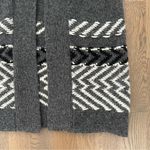 White + Warren Alpaca Jacquard Vest Charcoal Multi Longline Open Front Grey S Gray Photo 1