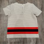 Madewell Mainsail Short Sleeve Striped Shirt Black White Red Women's Size Small Photo 7
