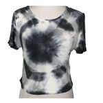 Brandy Melville Brandy Melville Tie Dye Crop Top Ribbed Blue Short Sleeve Women Size One Size Photo 6