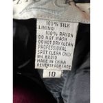 dress 100% silk beaded sheer bust high collar black white Size 10 Photo 11