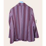 Torrid Boyfriend Casual Office Feminine Blazer Dusty Rose Pink Stripe Size 3X Photo 2