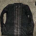 Bold Elements Chic Black and Silver Studded Blouse Photo 3