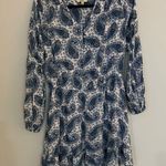 Kori  Boutique Dress. Size L. Fun blue and white paisley pattern. Photo 0