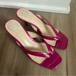 Vince Camuto VV Saresta Deep Magenta Croc Embossed Heeled Sandals Photo 8