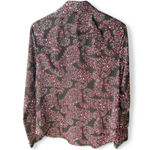 Michael Kors zip up long sleeve blouse w/2 pockets and cute zipper pull size M Photo 1