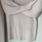 Revolve Le Superbe Tan Peach Ribbed Twist Front Sweater Photo 4