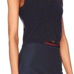 We Wore What NEW Women’s Size Medium Navy Blue Tennis V-Neck Polo Tank Top Photo 1