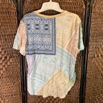 Anthropologie  Postmark Handkerchief Print T-Shirt Size M Photo 4