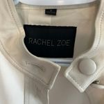 Rachel Zoe Vintage Cream Leather Moto Jacket Size 2 Photo 2